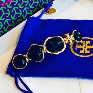 TORY BURCH KIRA 18 K GOLD PLATED BARRETTE HAIR ACCESSORIES